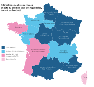 Esito 13 regioni elezioni regionali francesi 2015